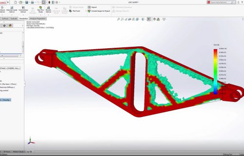 Vidéo du logiciel SolidWorks Simulation - Etude topologique 