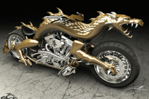 Une vraie moto en forme de dragon réalisée grâce à une imprimante 3D